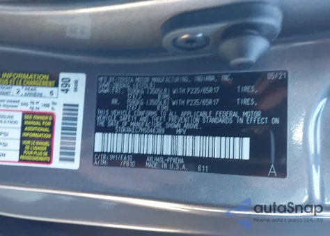 2021 Toyota Sienna Le z USA, uszkodzony, nr VIN 5TDKRKEC7MS046389